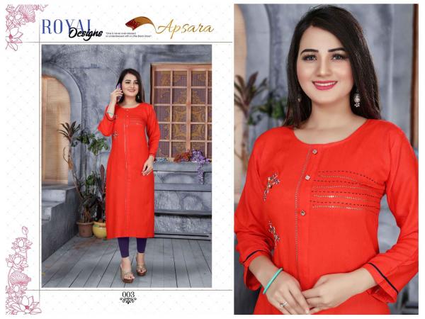 Aagya Apsara 3 Designer Rayon Embroidery Kurti